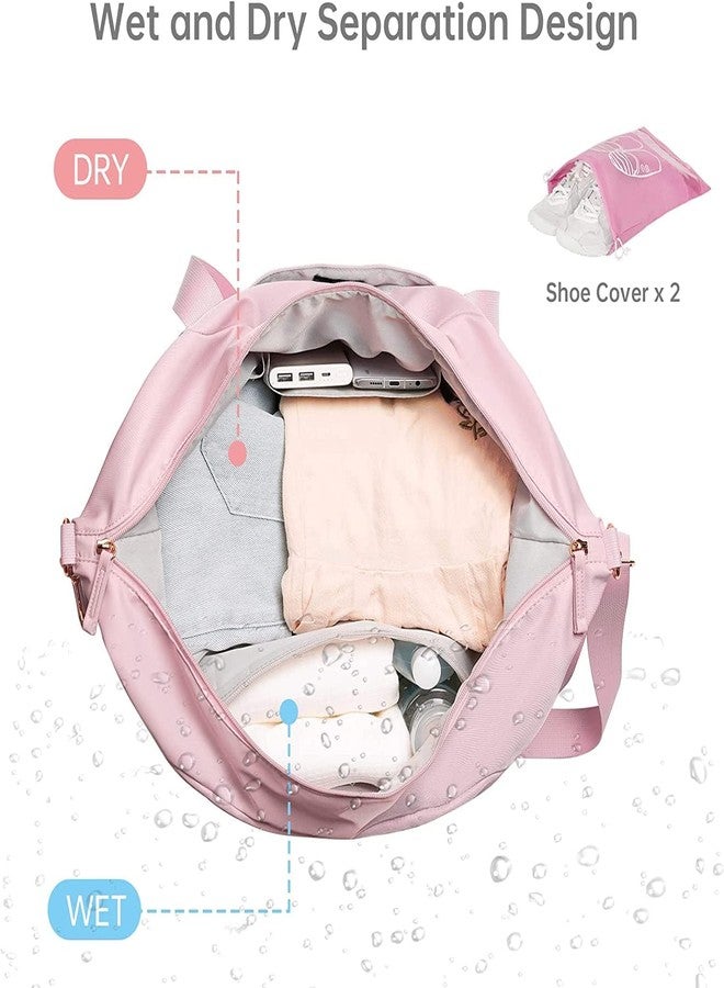 XBEY Women Travel Backpack/Gym Bag for Womens/Travel Duffel Bag with USB Charging Port/Backpacks for Women Travelling/Gym Bag for Men/Travel Bag (Pink Travel Duffle Bag) - Image 3